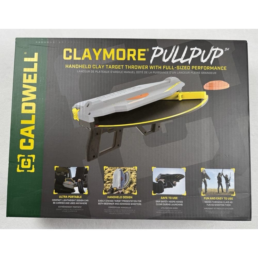 Caldwell Claymore PullPup Handheld Clay Target Thrower Adjustable Tension